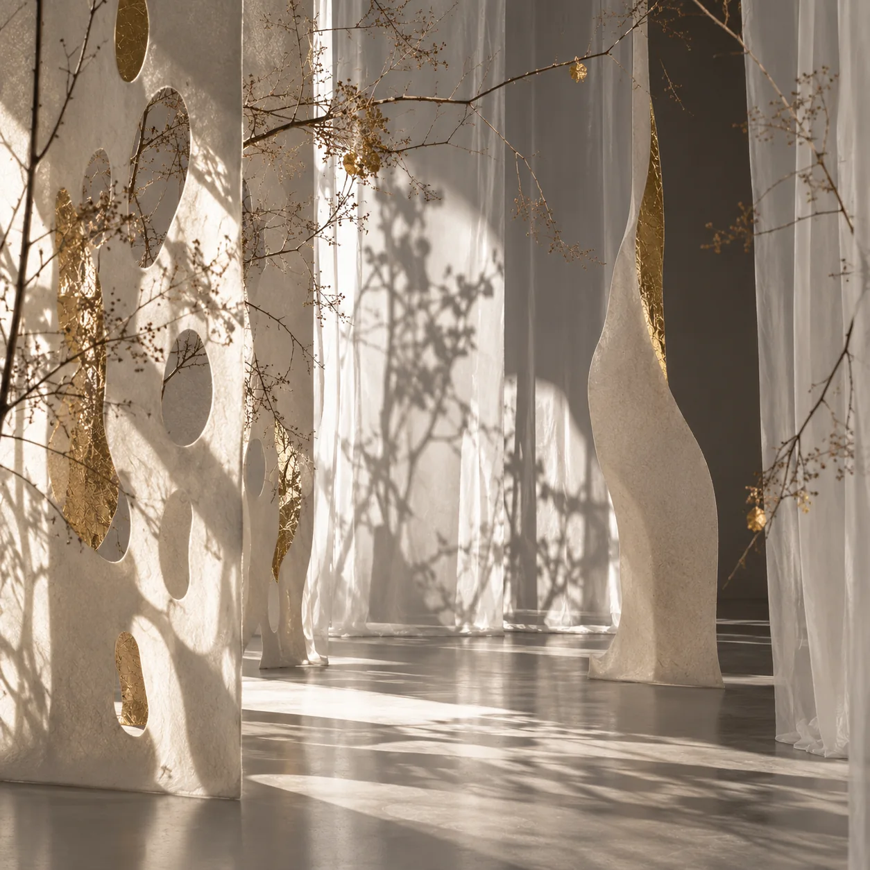 Panneaux de feutre découpés et ondulés